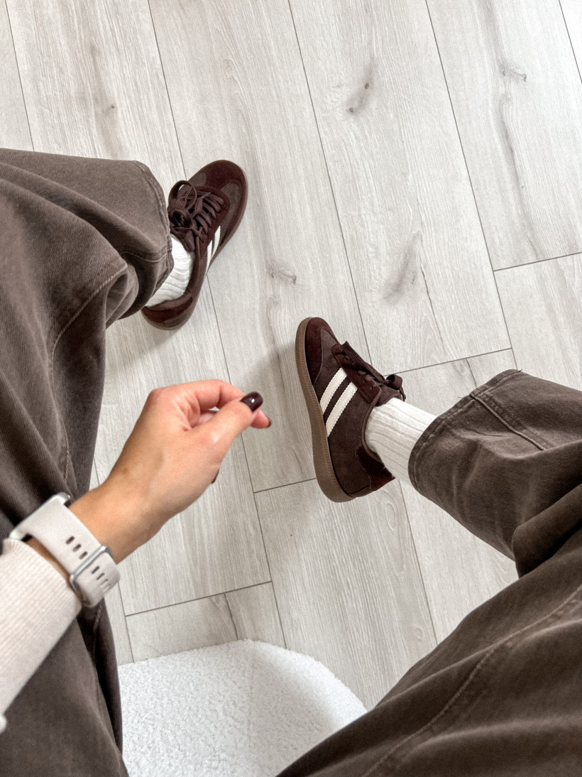 Sneakersy czekolada 77663-6