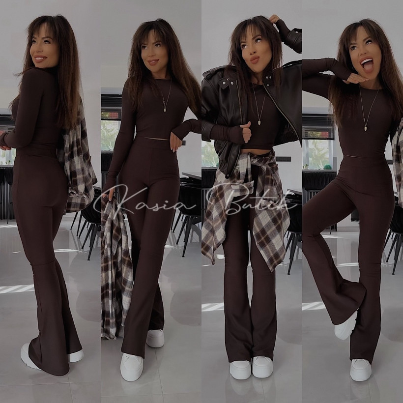 PRE ORDER z wysyłką od 14.11 Komplet Bawełniany Active Premium Czekoladowy