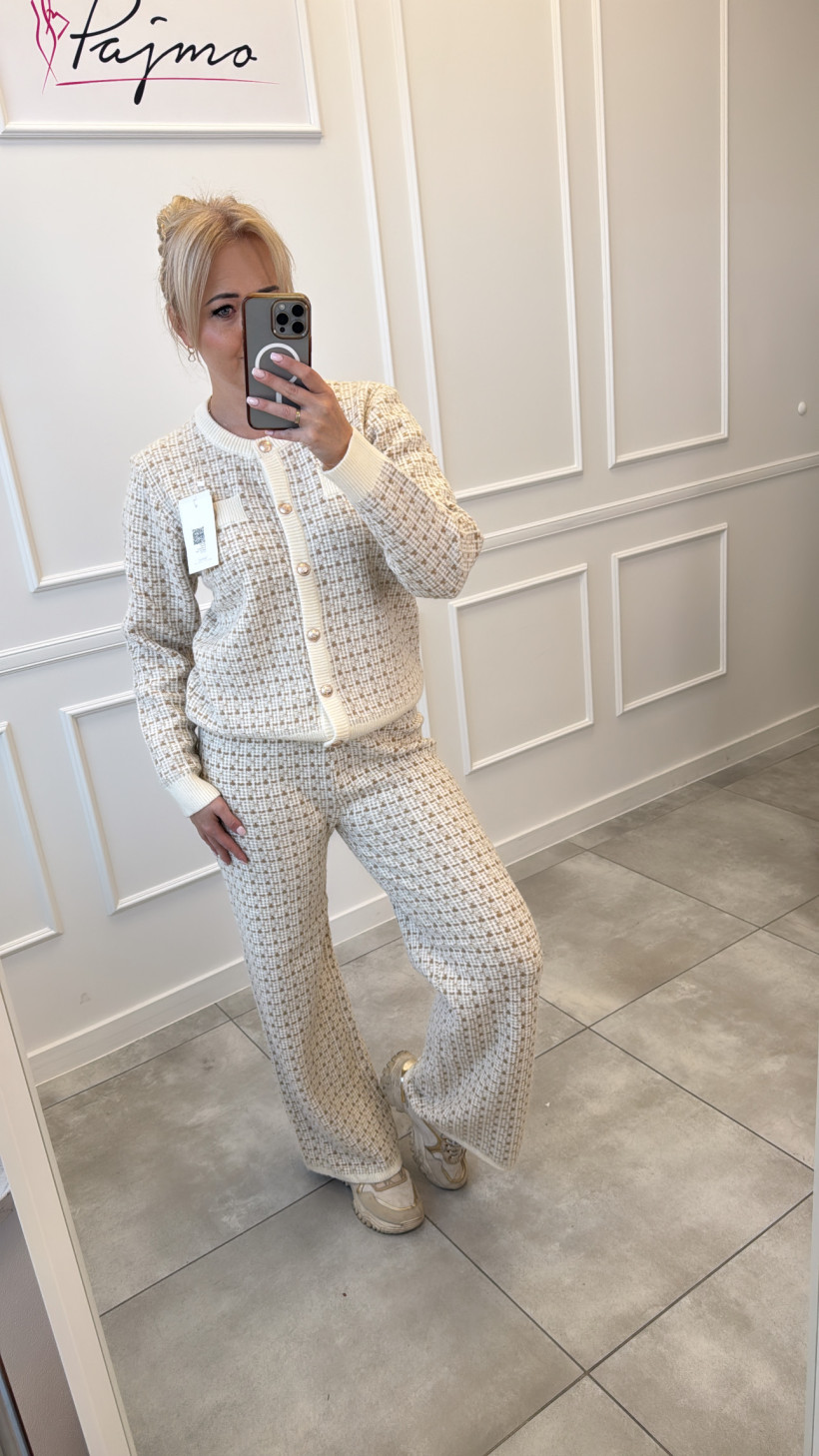 Komplet dzianinowy ze spodniami 13926