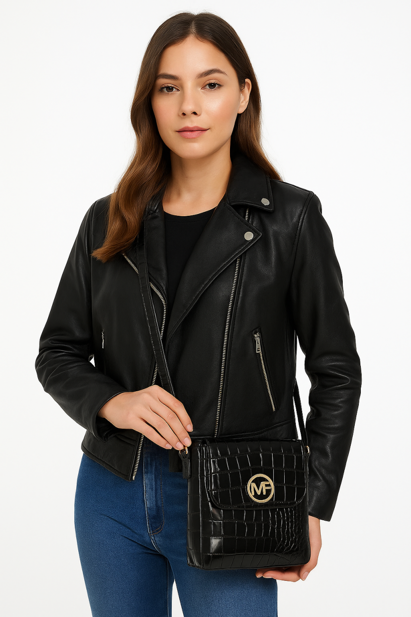 TOREBKA KROKODYL CZARNA