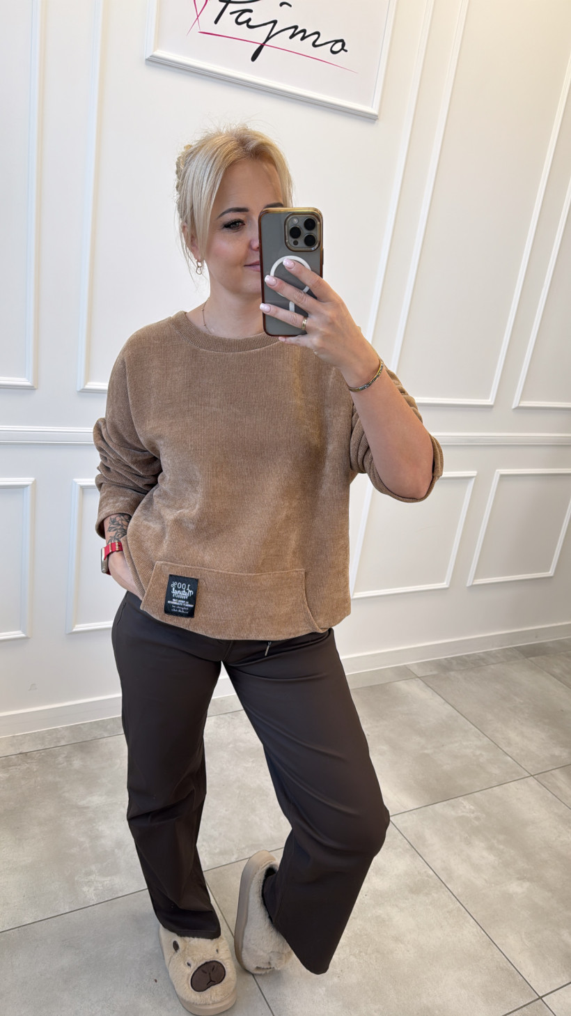 Długa bluza ze ściągaczem 13919