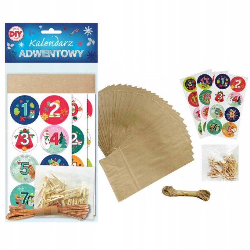 Zestaw do stworzenia kalendarza adwentowego