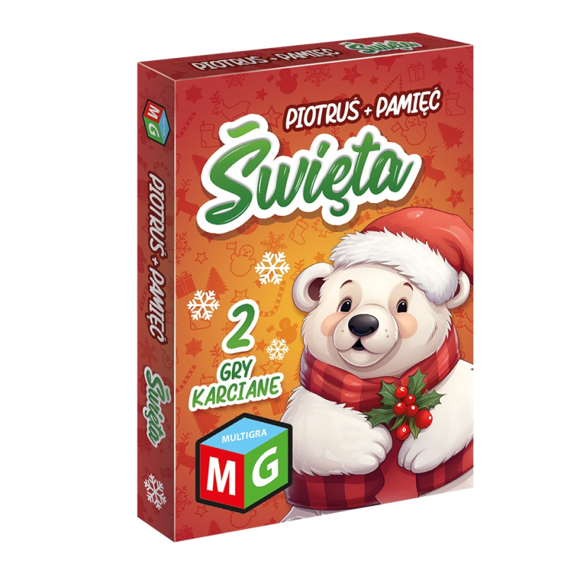 Karty Piotruś święta - miś 