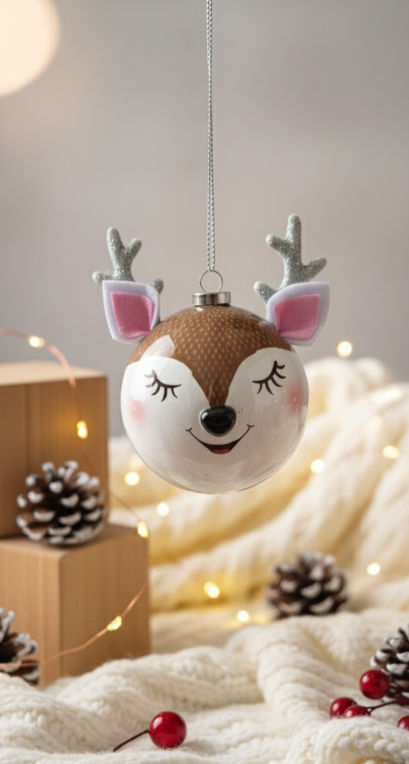 Bombka renifer 8,5cm