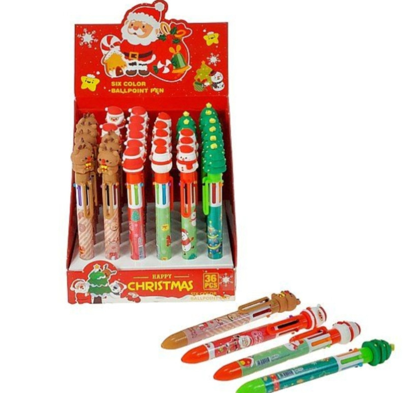 Długopis świąteczny wielokolorowy