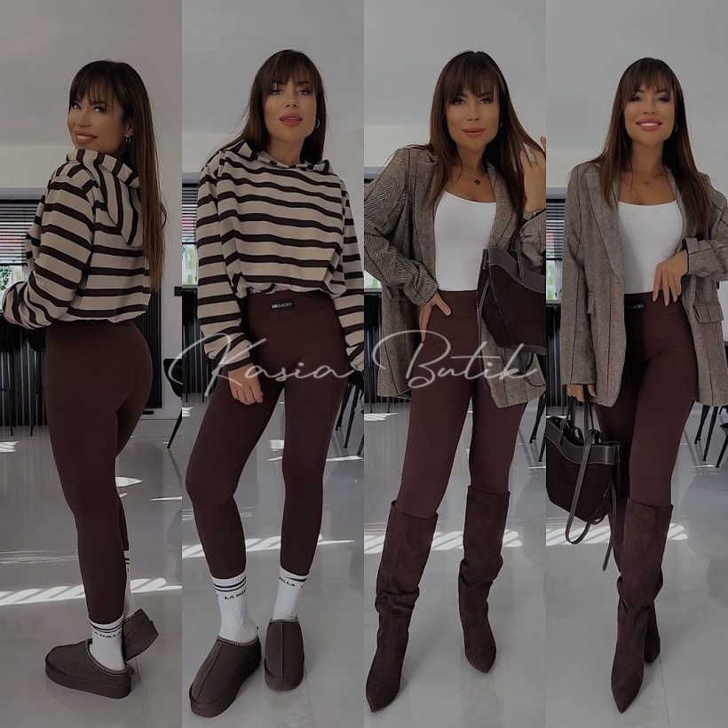 Legginsy Modelujące Millagro Czekoladowe