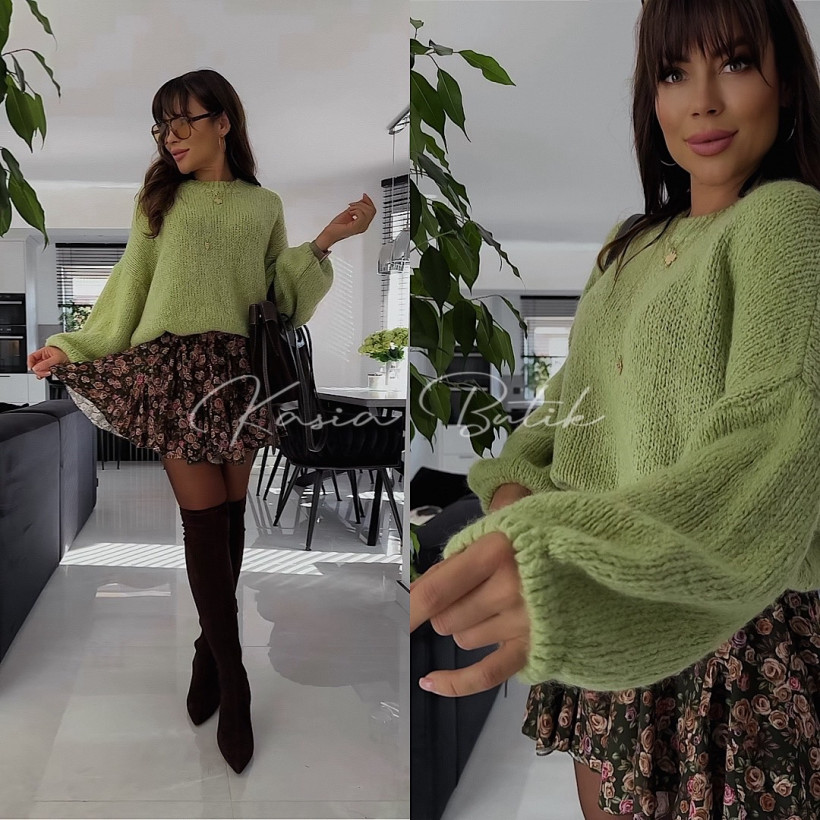 Sweterek z Moherem Daisy Matcha