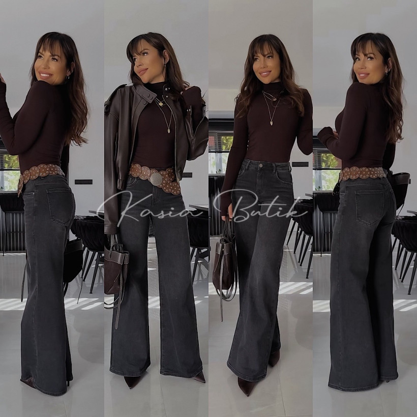 Spodnie Jeansowe A'Doro Mega Baggy Grafitowe