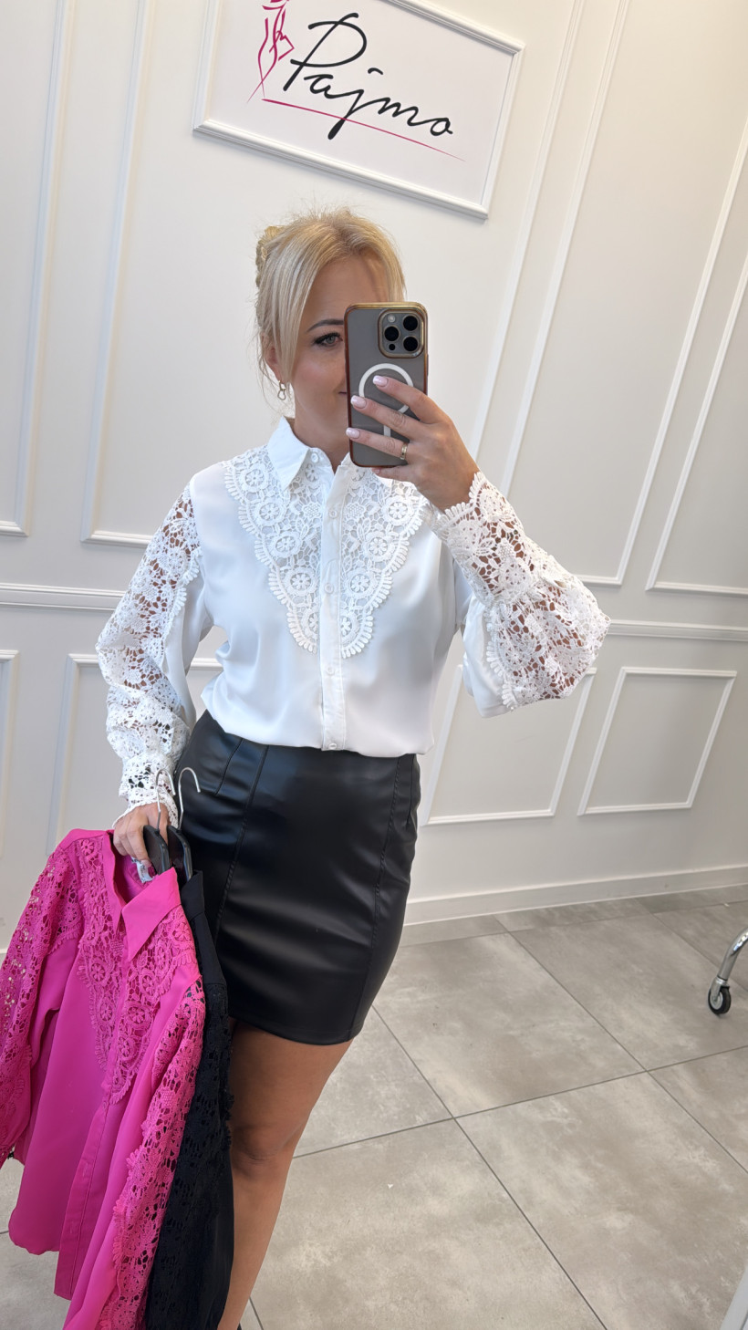 Koszula kołnierzyk haftowane rękawy 13929