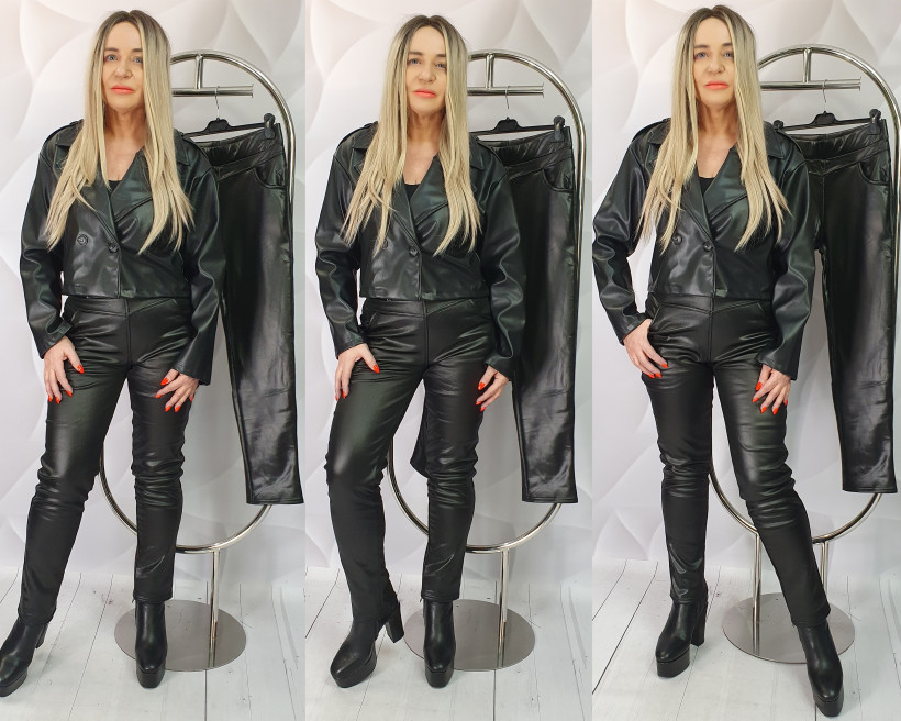 SPODNIE  ADRIANA 590 RB25  OCIEPLANE     eko -skórki  %promocja dnia