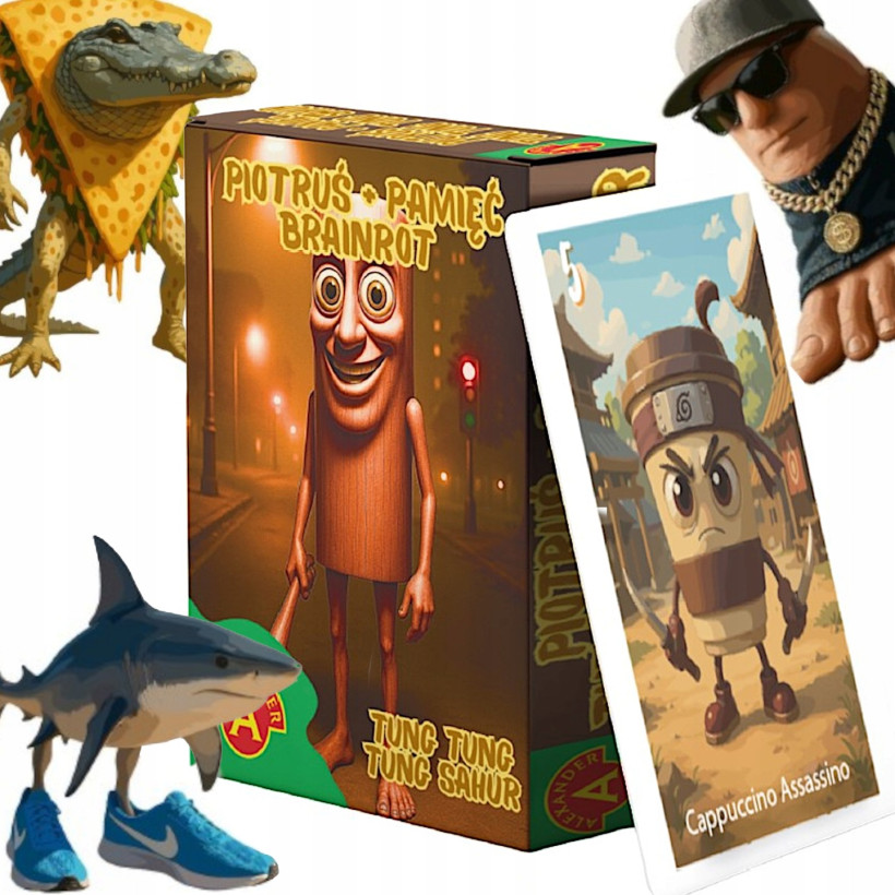 GRA KARCIANA PIOTRUŚ BRAINROT TUNG TUNG SAHUR GRY PAMIĘCIOWE