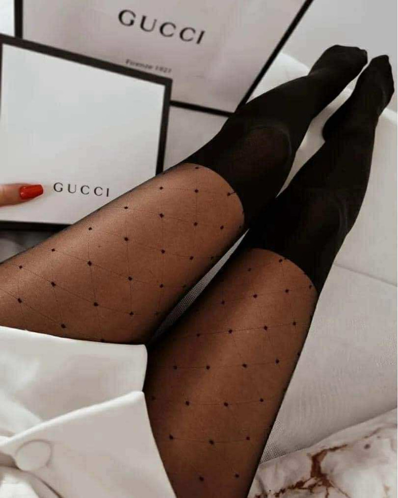 Rajstopy wzorzyste z mikrofibry AA1051