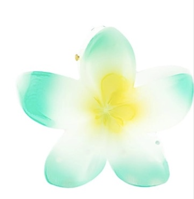 kwiatek klamra do włosów niebieski