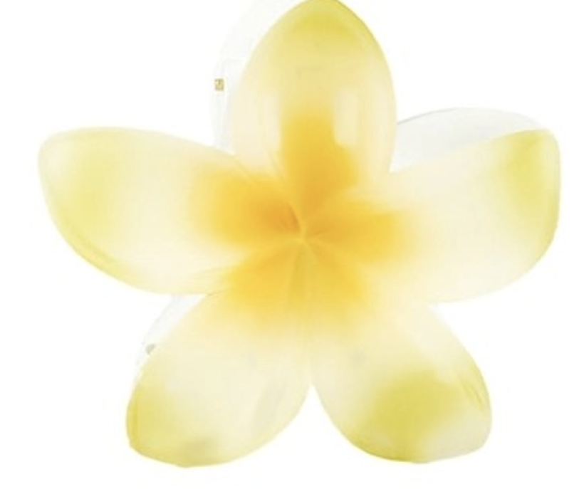 kwiatek klamra do włosów żółta 