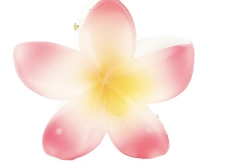 kwiatek klamra do włosów ciemny róż