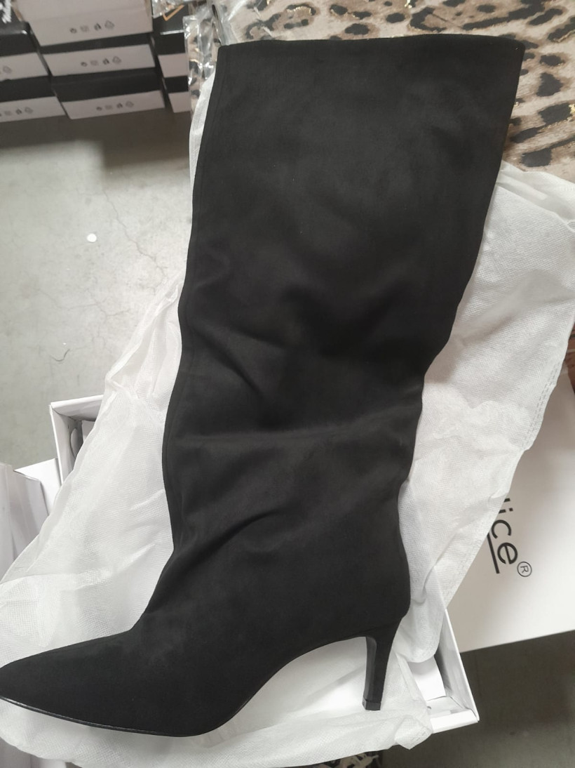 Kozaki /CLS 572/ zamsz  czarny