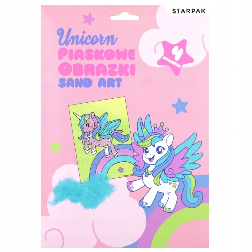 Piaskowe obrazki unicorn-starpak
