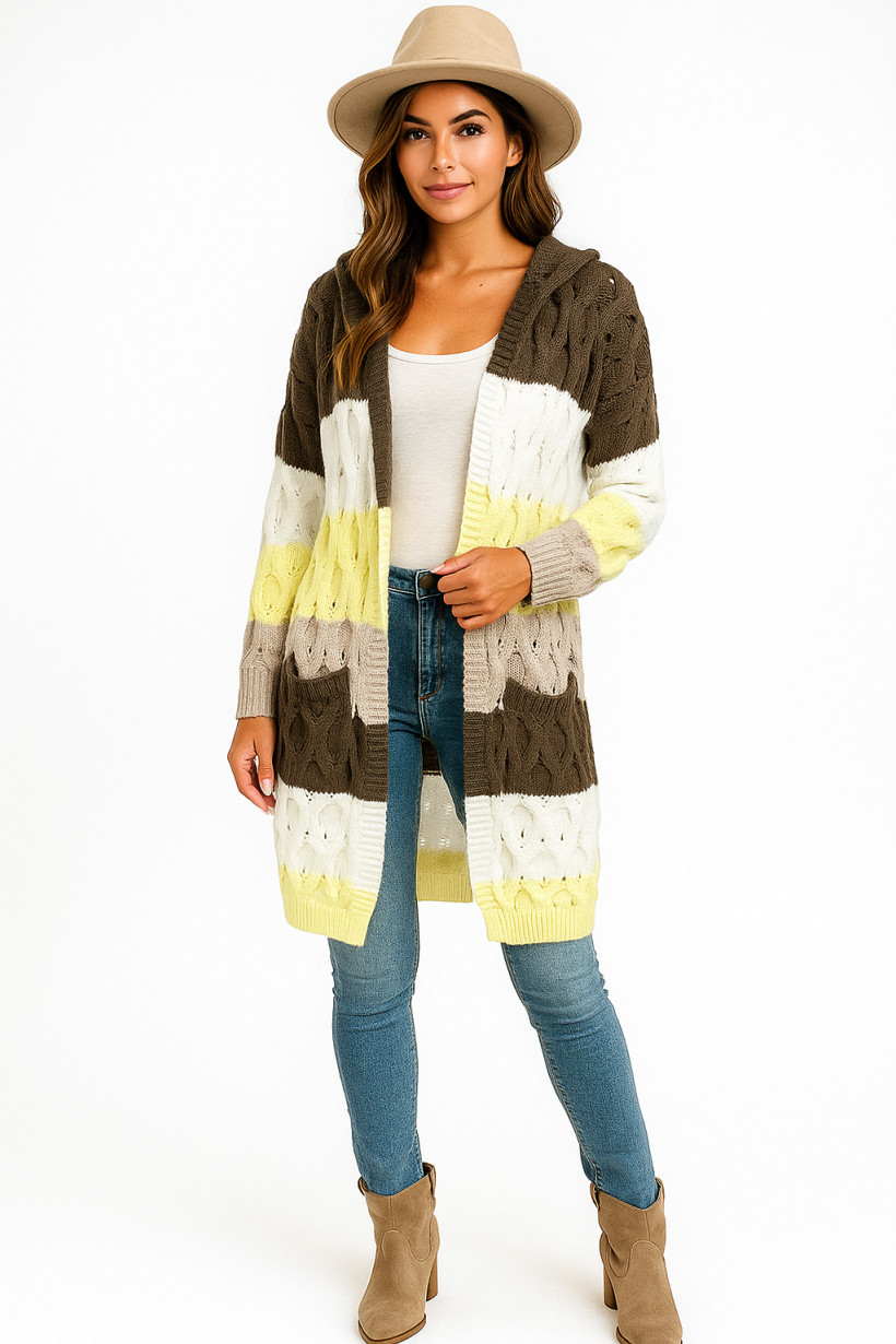 SWETER KARDIGAN PASKI KOLOROWE