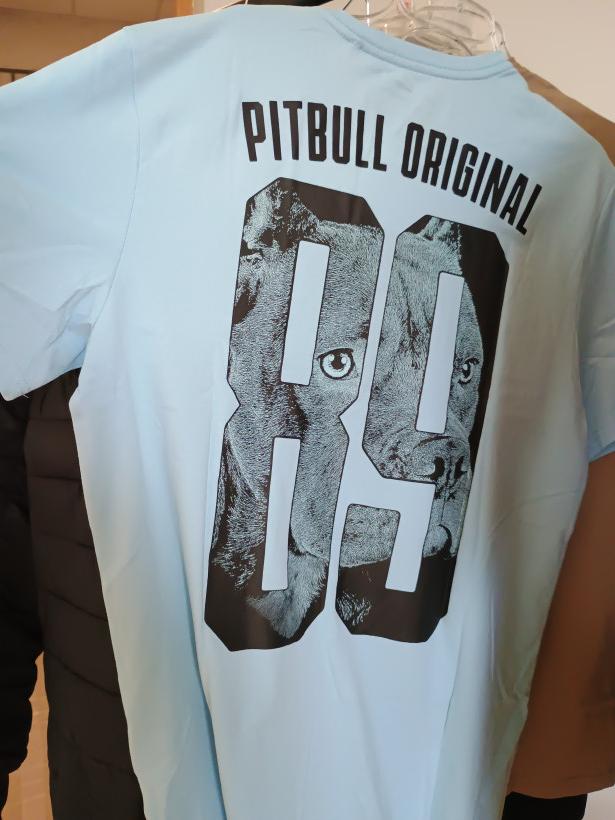 T-shirt męski PITBULL niebieska