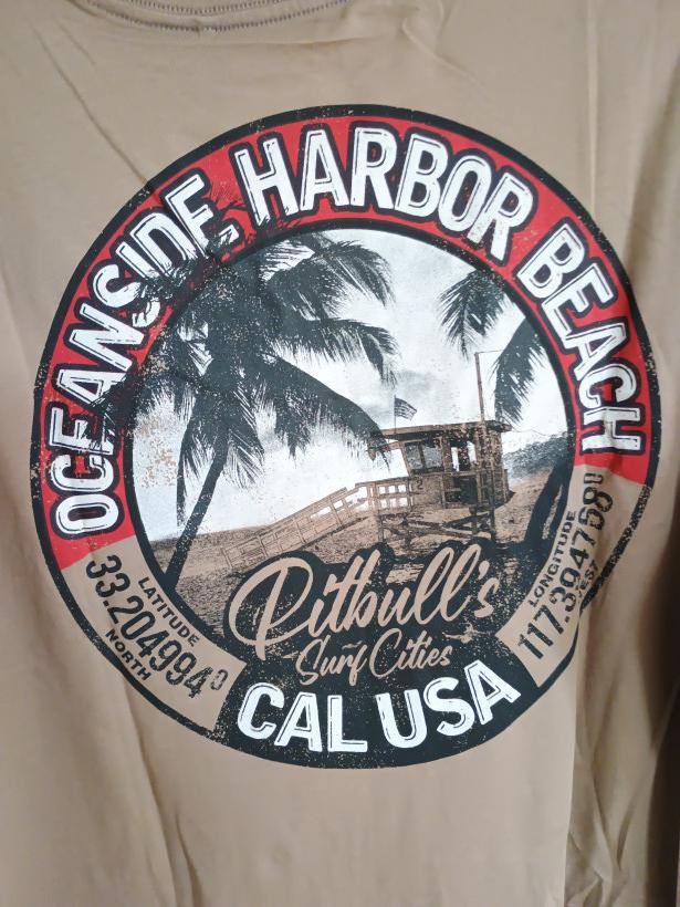 T-shirt męski PITBULL oceanside beż 