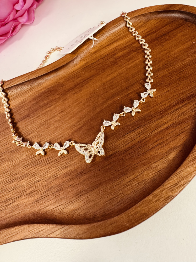 Łańcuszek motyle 13719 D