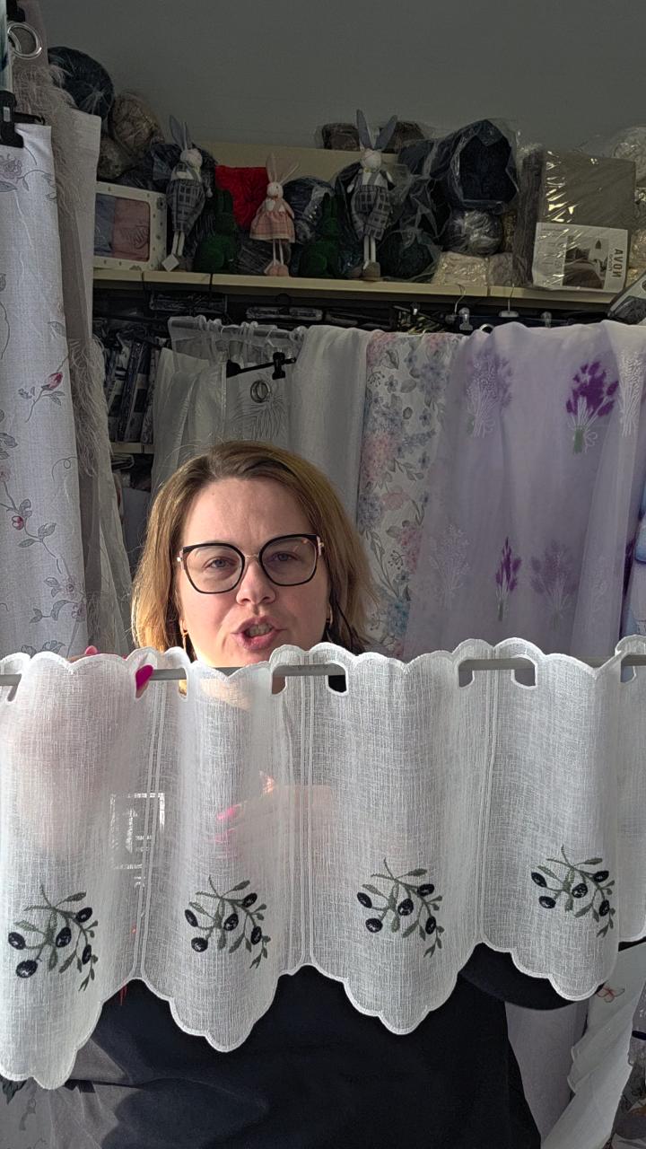 zazdrostka panelowa oliwki wys 30cm haft