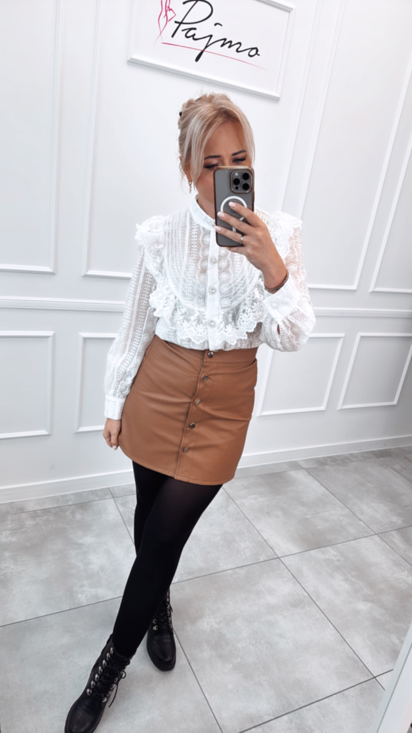 Bluzka koronkowa z falbanką 13947