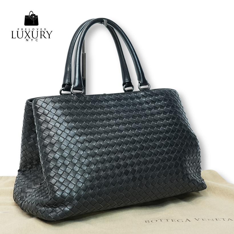 BOTTEGA VENETA Intrecciato Tote Bag Black