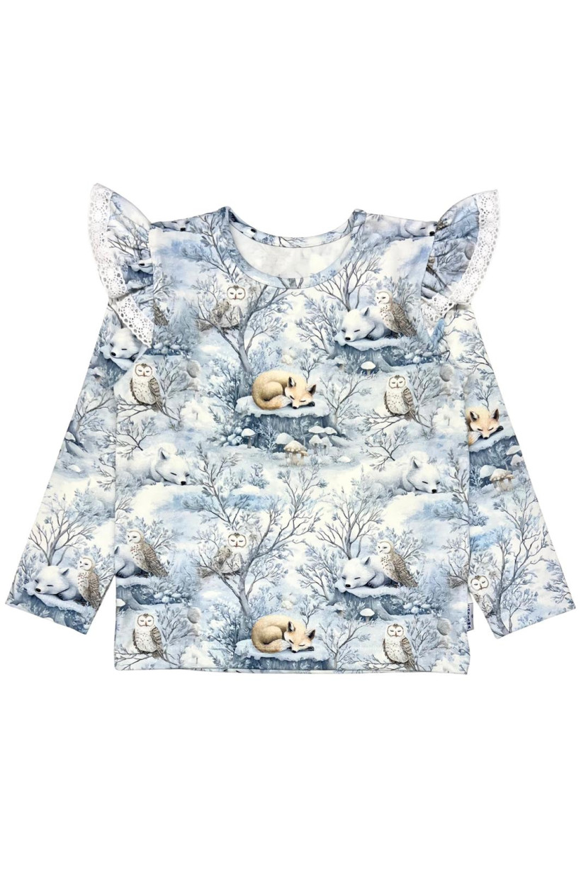 BLUZKA Z KORONKĄ ZIMOWY LAS CHRISMA