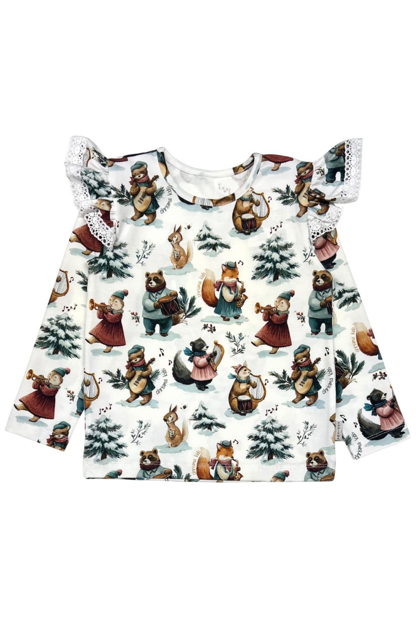 BLUZKA Z KORONKĄ ZIMOWA MUZYKA CHRISMA