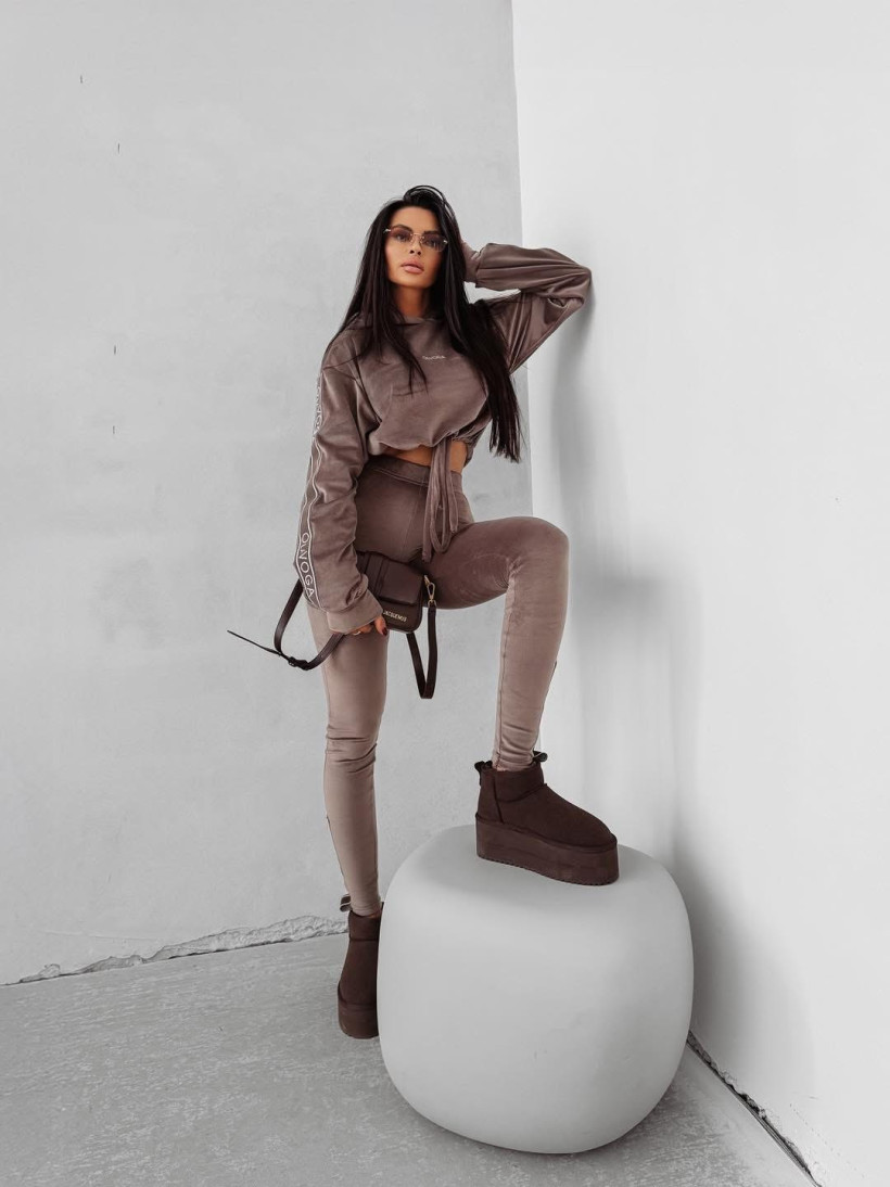 Komplet VELVET AURA latte