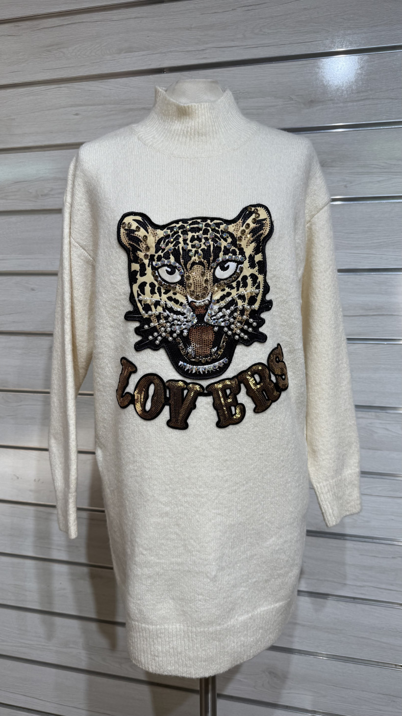 VESTIDO LEOPARDO BRILHANTE