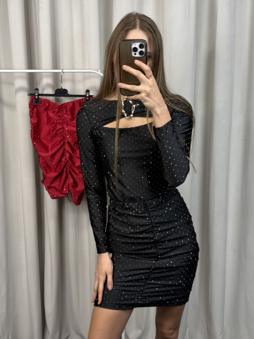 Spódniczka marszczona diamenty