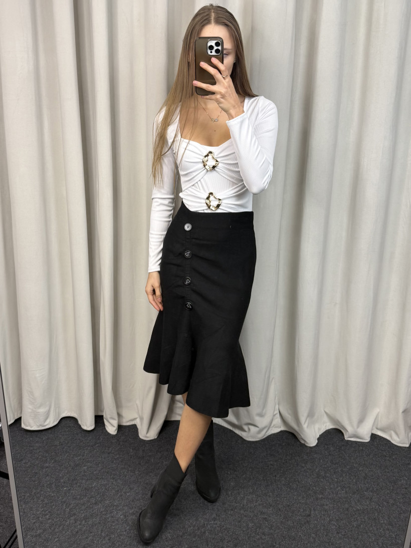 Spódnica sweterkowa guziki 