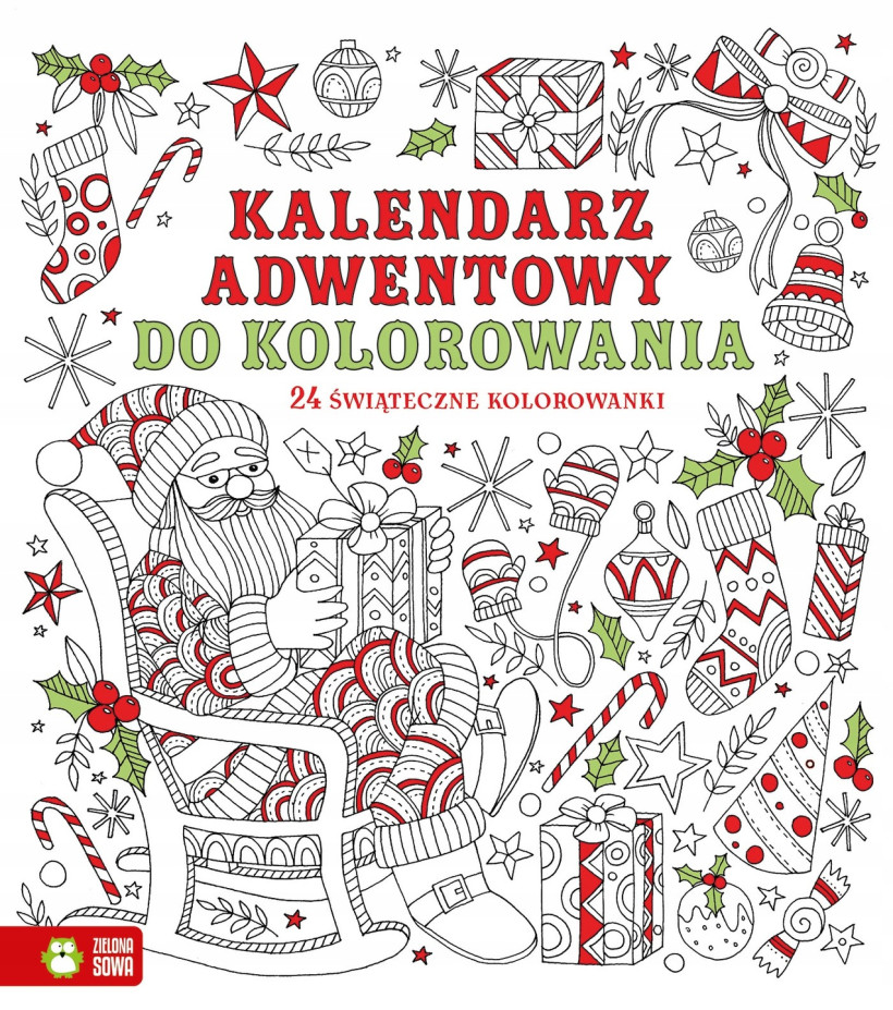 Kalendarz adwentowy do kolorowania – 24 świąteczne kolorowanki