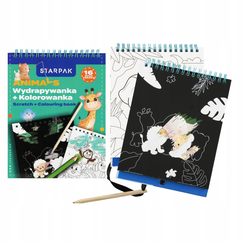 Wydrapywanka plus kolorowanka Animals
