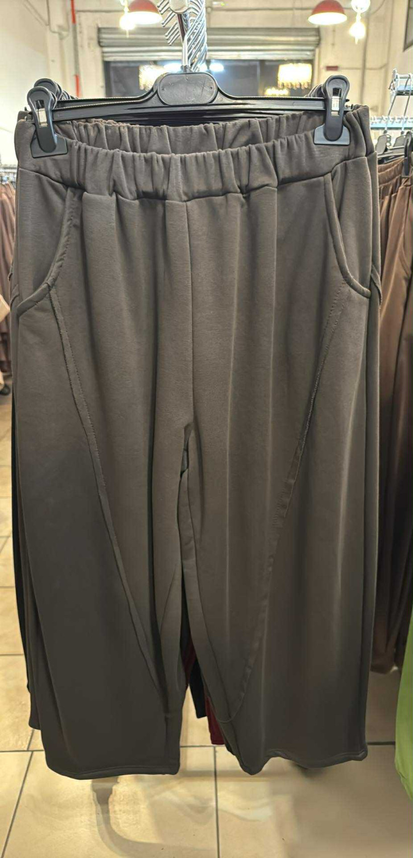 Italia nr.6 - Spodnie jednokolorowe - 25259 - gorzka czekolada