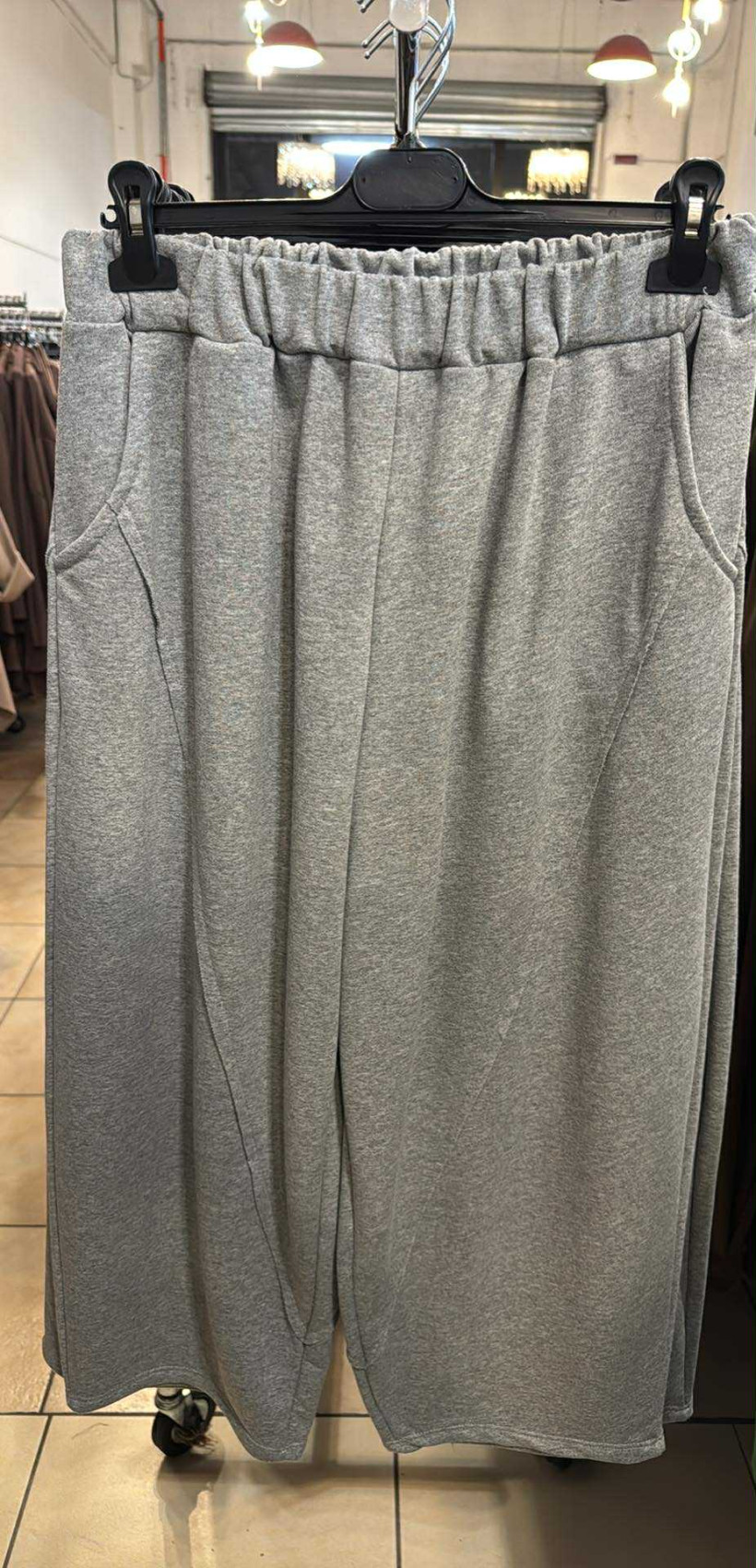 Italia nr.6 - Spodnie jednokolorowe - 25259 - popiel