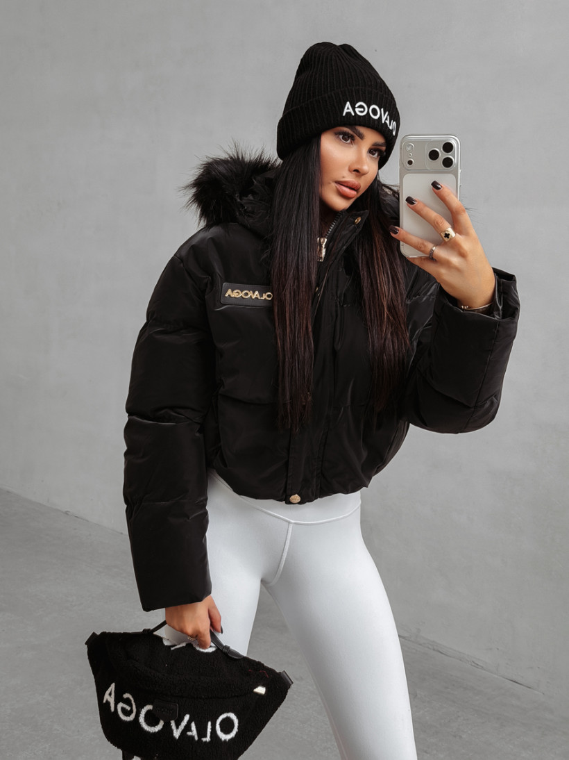 Zimowa kurtka damska OLAVOGA PUFY 2025 czarna