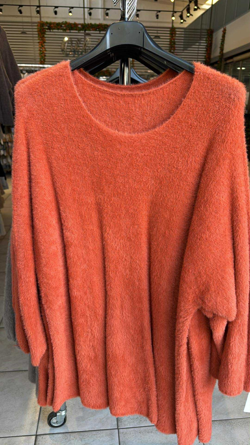 Italia nr.6 - Tunika jednokolorowa, alpaczka - 16605 - pomarańcz