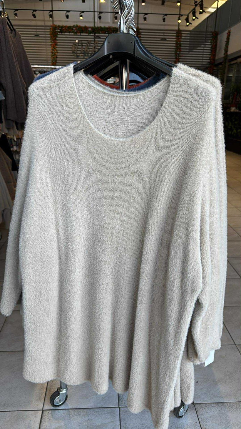 Italia nr.6 - Tunika jednokolorowa, alpaczka - 16605 - beż