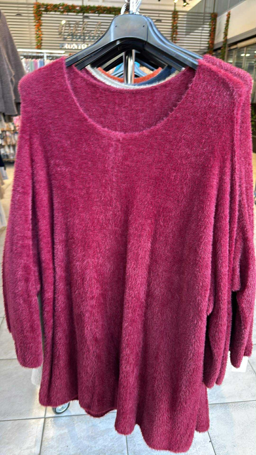 Italia nr.6 - Tunika jednokolorowa, alpaczka - 16605 - bordo