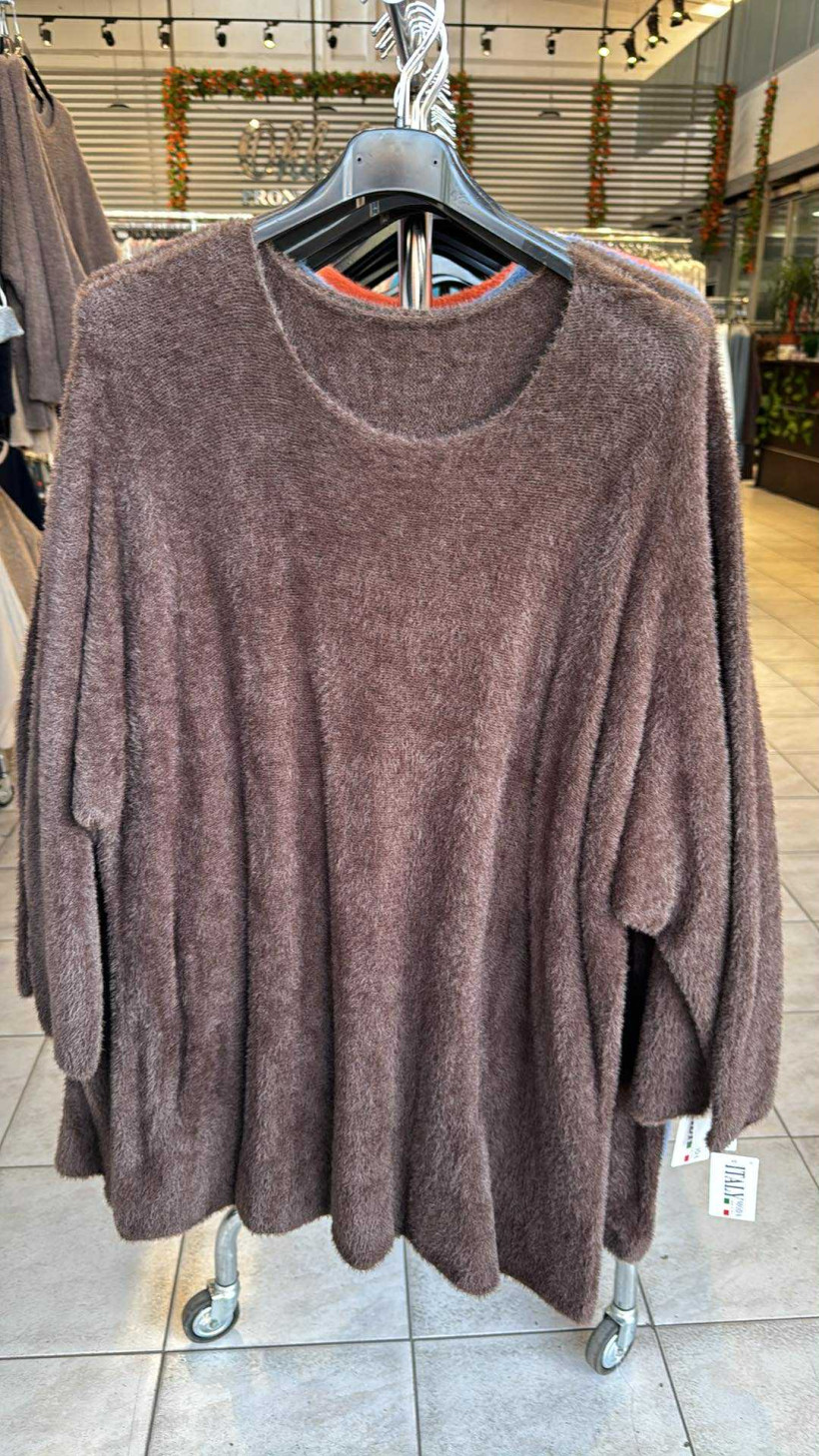 Italia nr.6 - Tunika jednokolorowa, alpaczka - 16605 - czekolada 