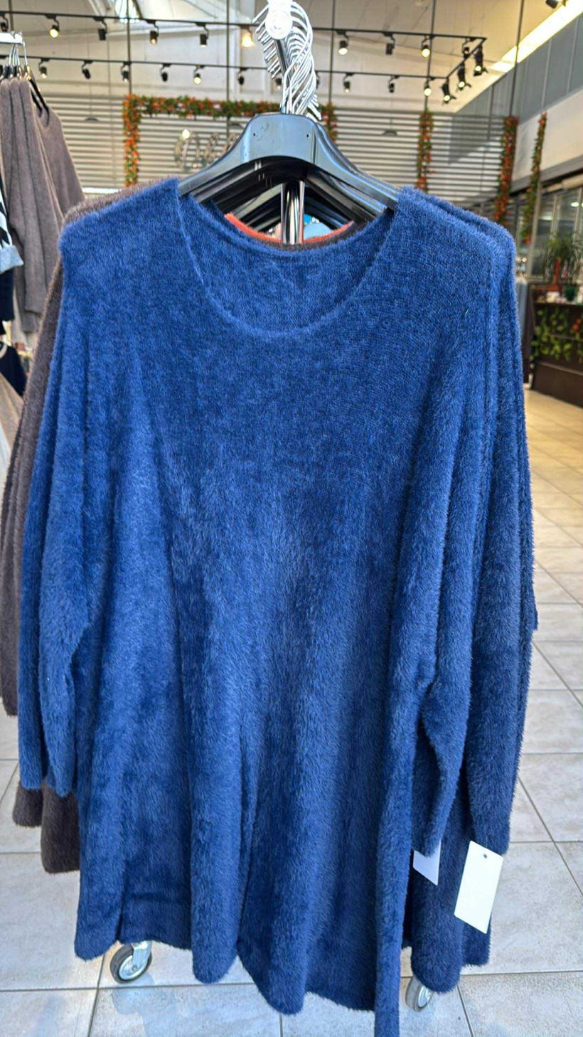 Italia nr.6 - Tunika jednokolorowa, alpaczka - 16605 - granat