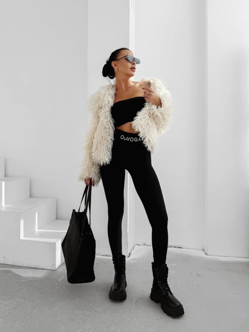 Legginsy damskie OLAVOGA FITZY 2025 czarne