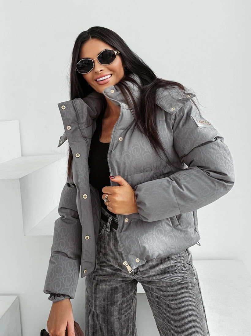 Zimowa kurtka damska OLAVOGA LUAGE 2025 szara