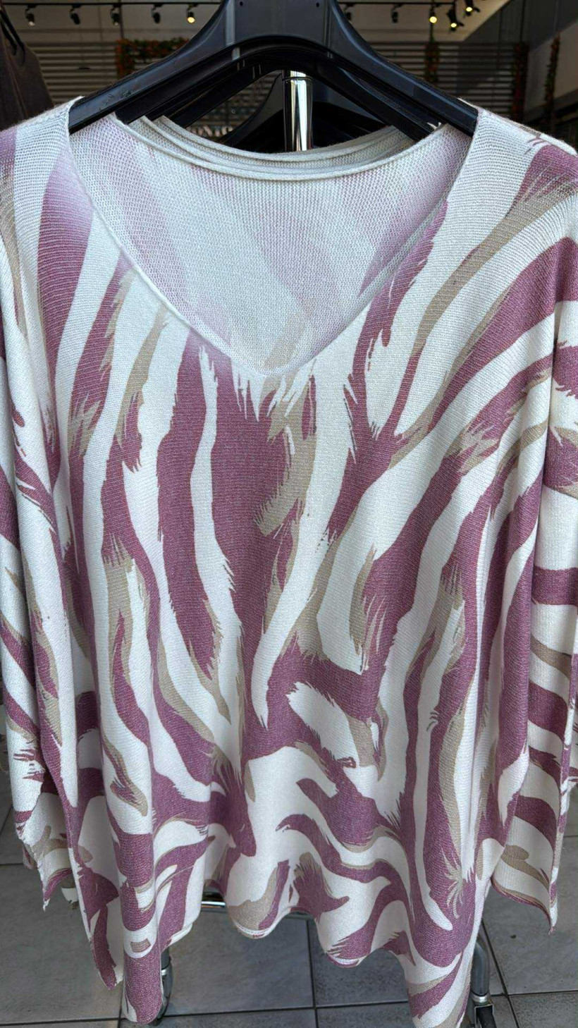 Italia nr.6 - Tunika wzorzysta - 1566 - nr. 2 - maziaje różowe