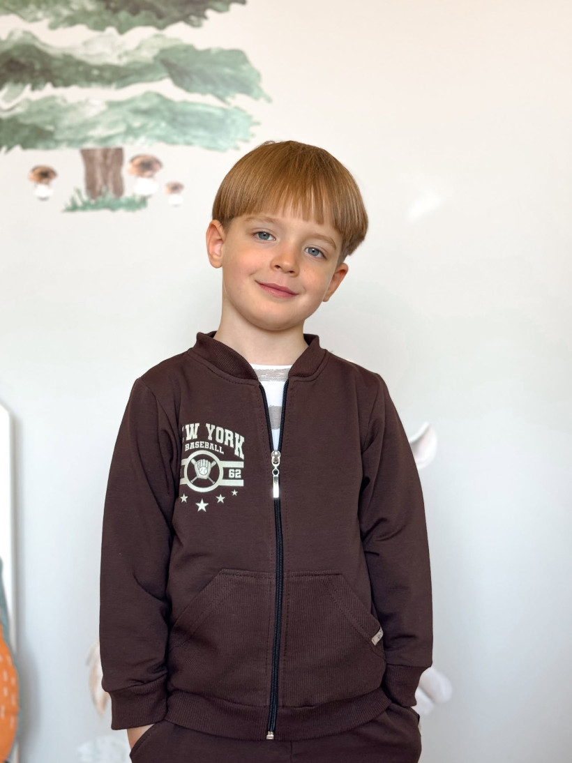 DRES  NEW YORK CZEKOLADOWY  BOMBERKA + SPODNIE  STAR KIDS