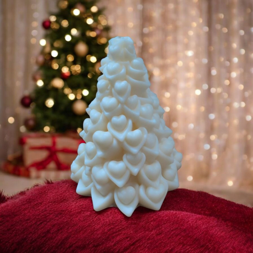 Świeczka sojowa choinka serca 