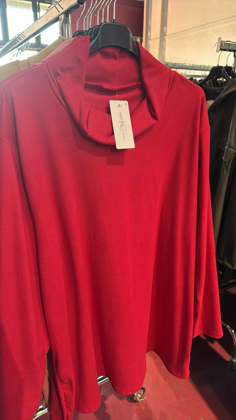 Italia nr 6 - Tunika/Golf jednoklorowy misiaty - 661442 - czerwony